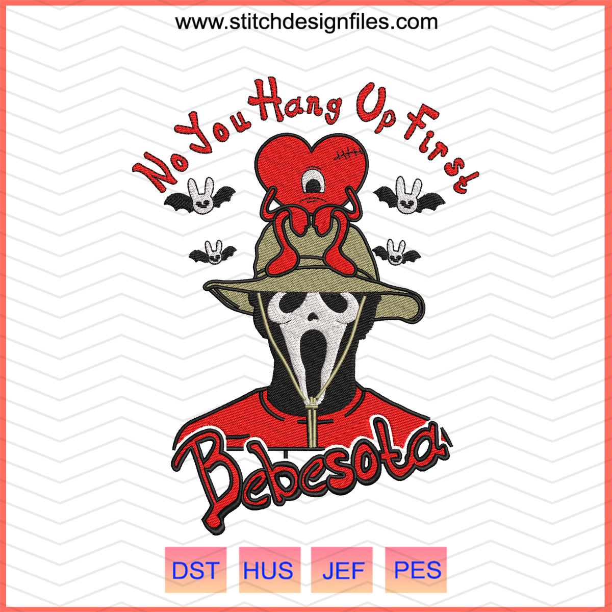 Bad Bunny Halloween Machine Embroidery Design – DST PES JEF