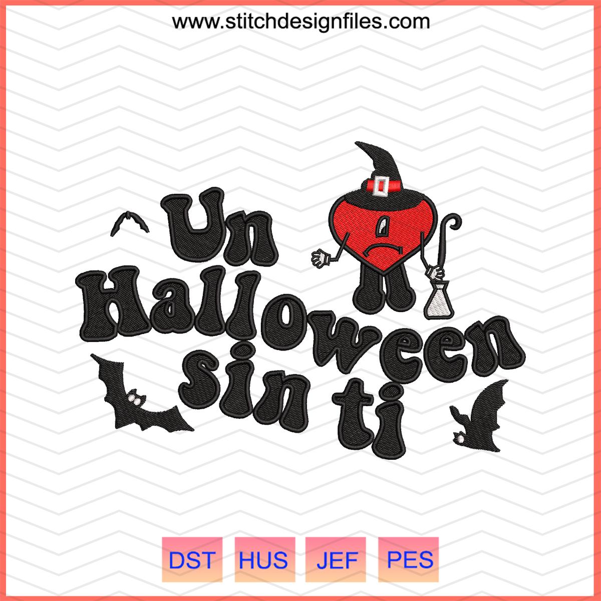 Bad Bunny “Un Halloween Sin Ti” Embroidery Design