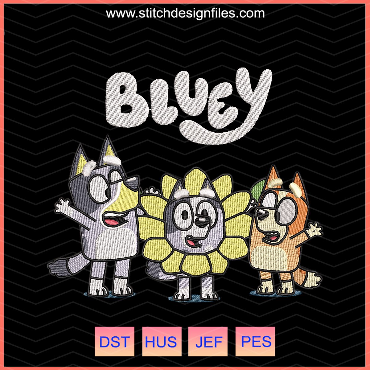 Bluey Janet & Rita Embroidery File
