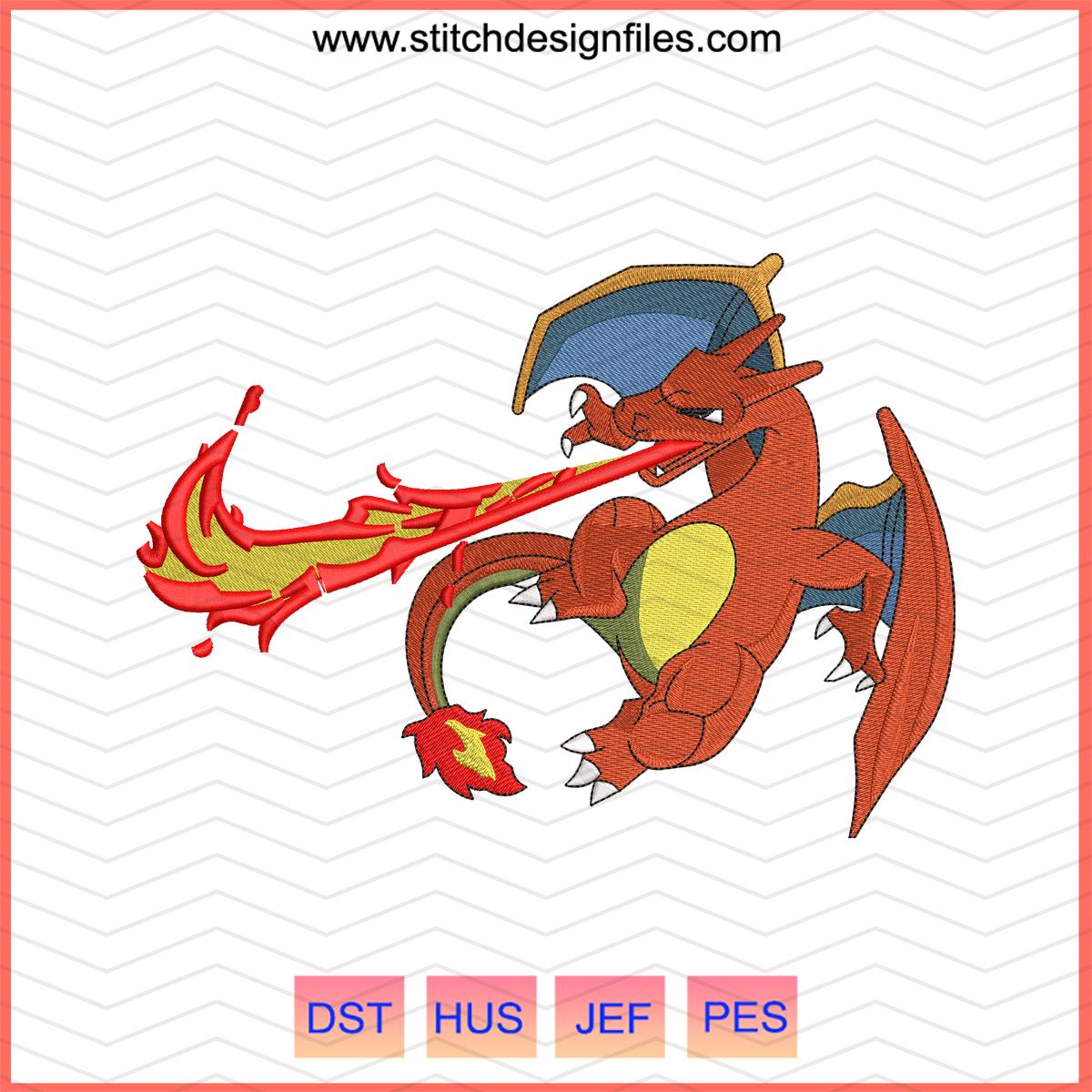 Charizard x Swoosh Embroidery Design – Pokémon