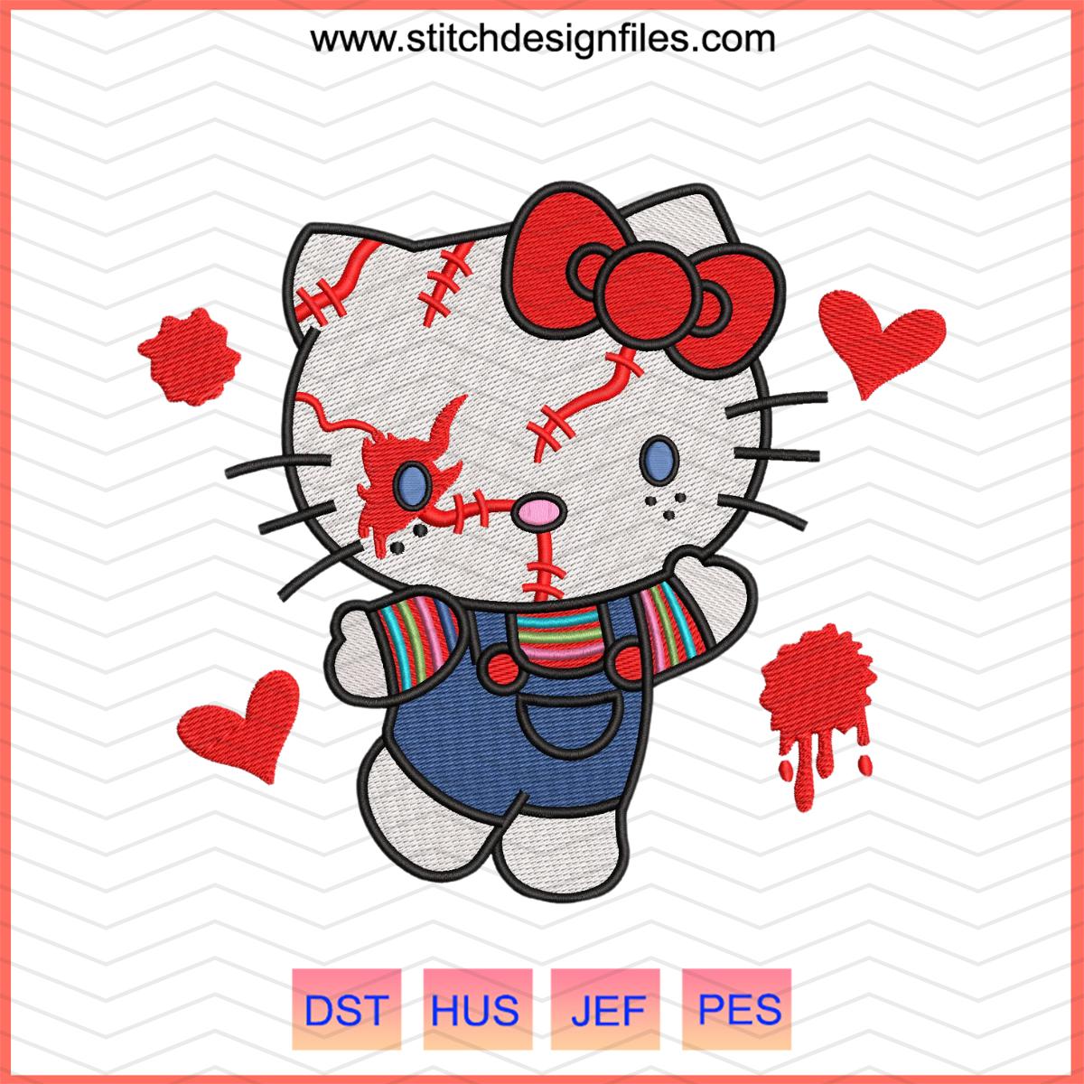 Chucky x Hello Kitty Embroidery Design