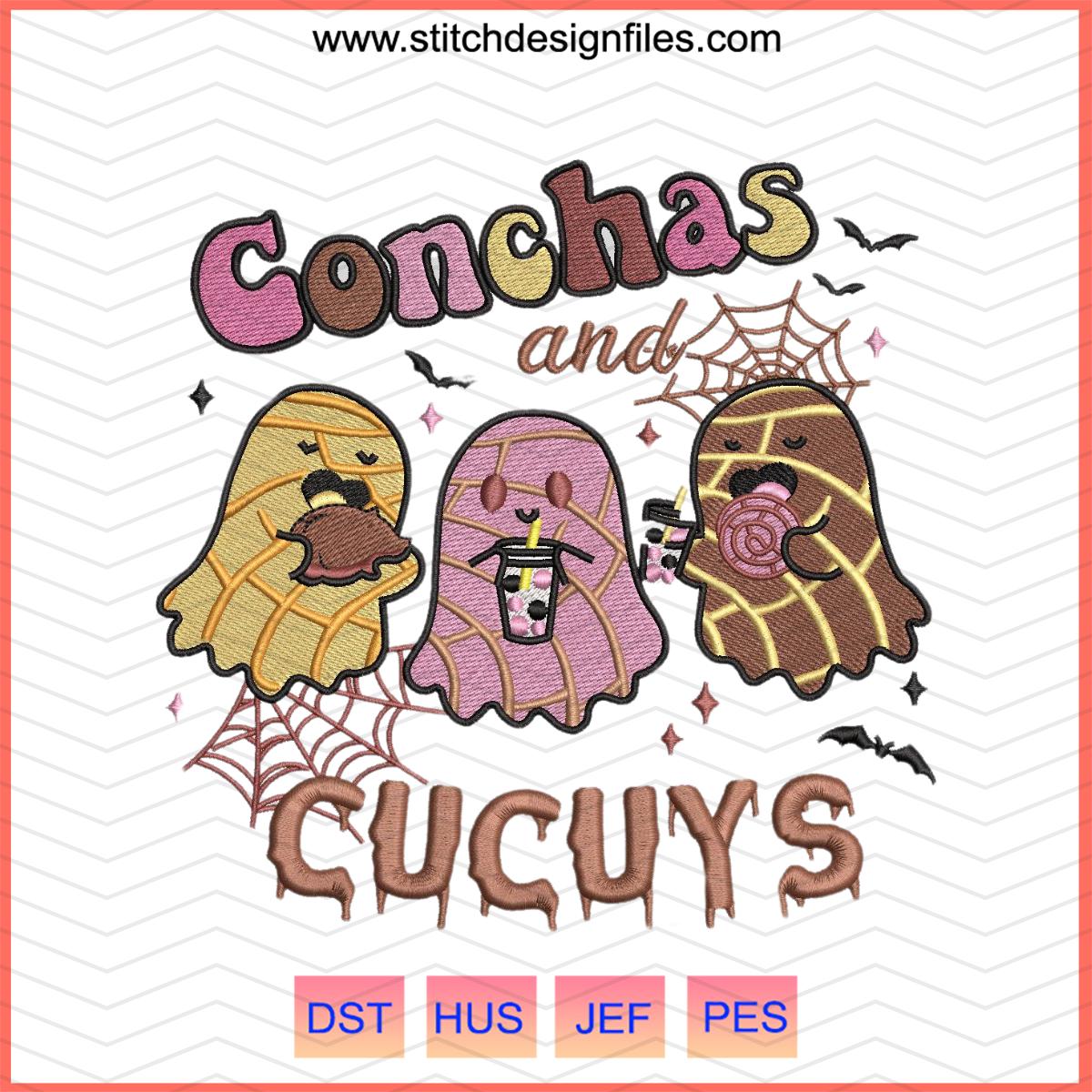 Conchas and Cucuys Spooky Embroidery Design