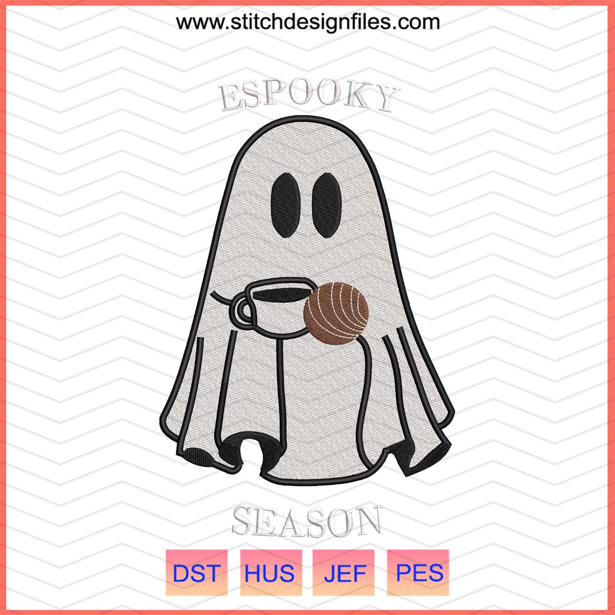 Espooky Season Ghost Conchas Embroidery Design