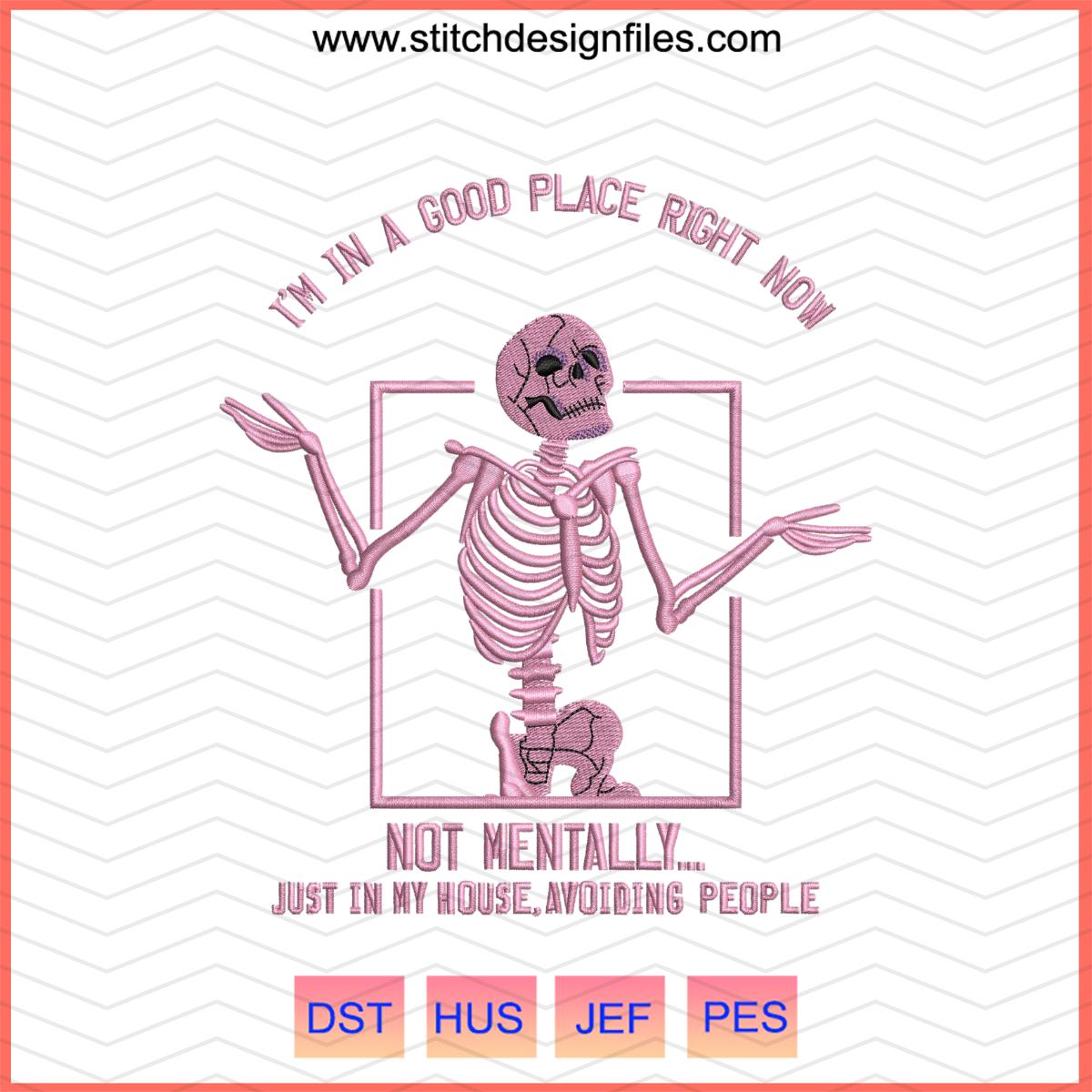 Ghost "I’m in a Good Place" Embroidery Design