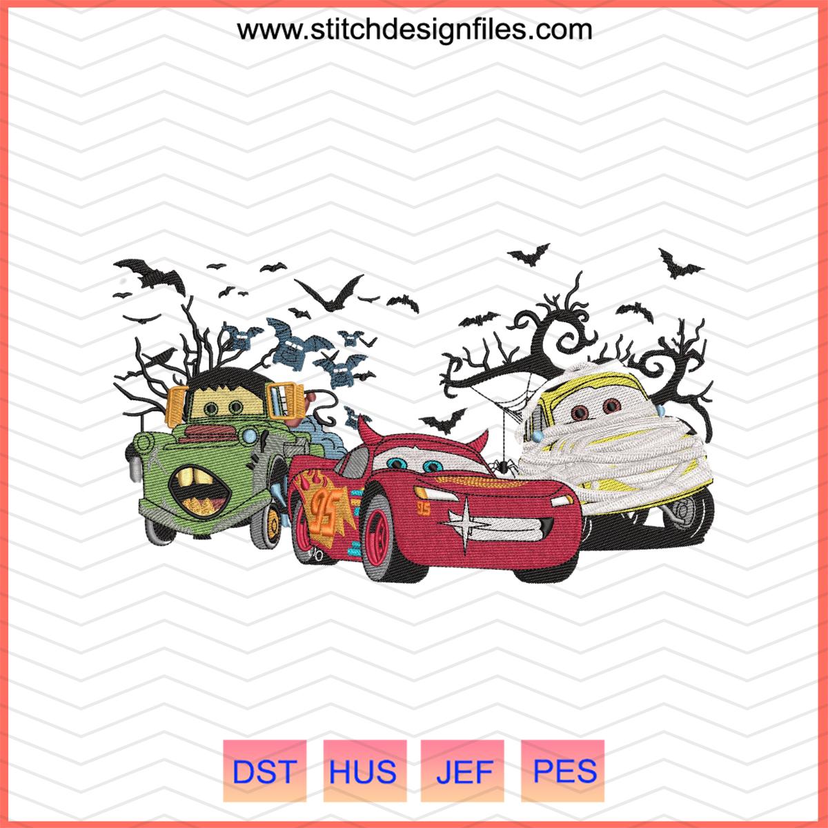 Halloween Disney Cars Embroidery Design