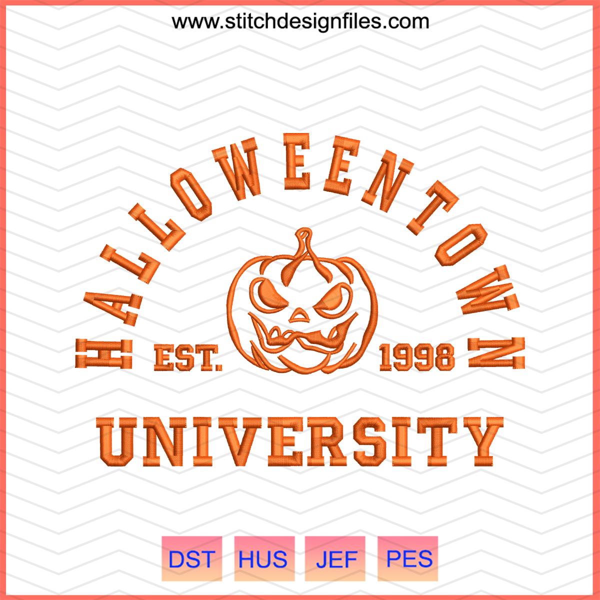 Halloween University V2 Embroidery Design