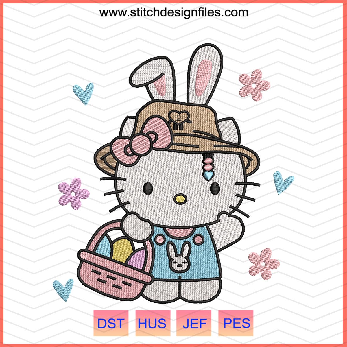 Hello Kitty Easter Embroidery Design - hello kitty easter embroidery design