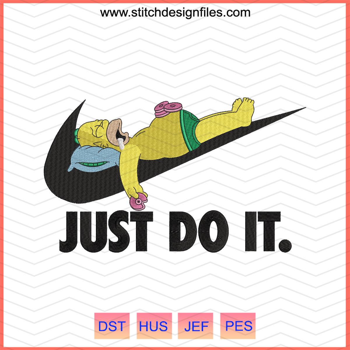 Homer Simpson Swoosh Embroidery Design