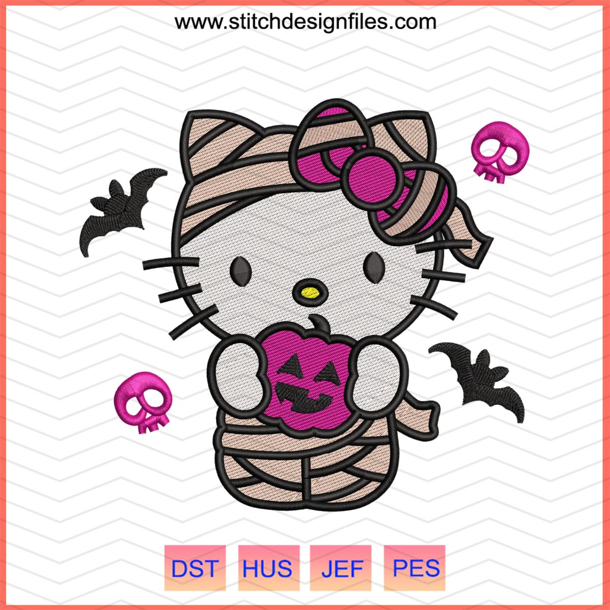 Mummy Hello Kitty Embroidery Design File