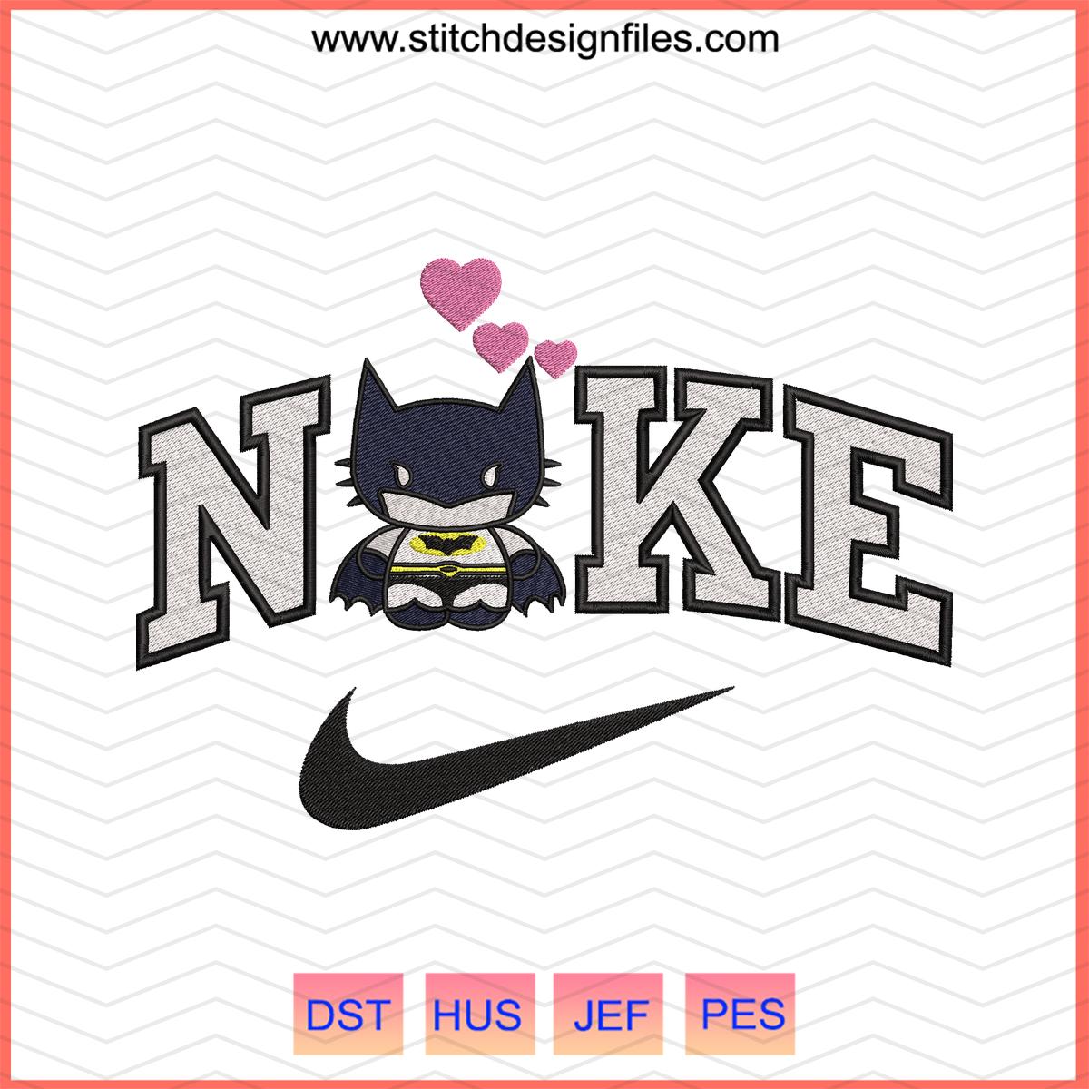Nike Batman x Catwoman Hello Kitty Embroidery Design