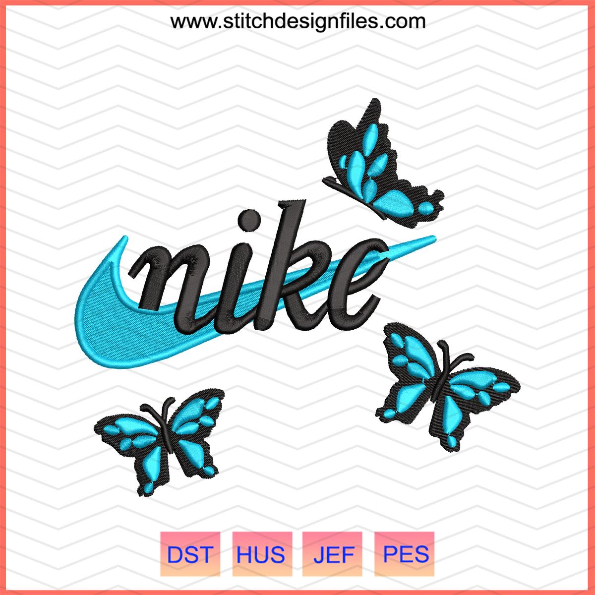 Nike Butterfly Swoosh Machine Embroidery File