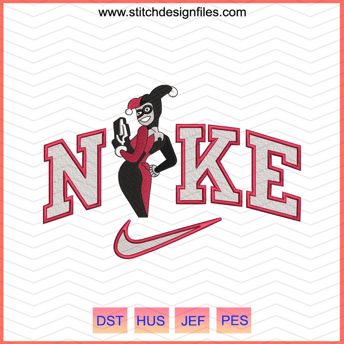 Nike Harley Quinn Embroidery Design