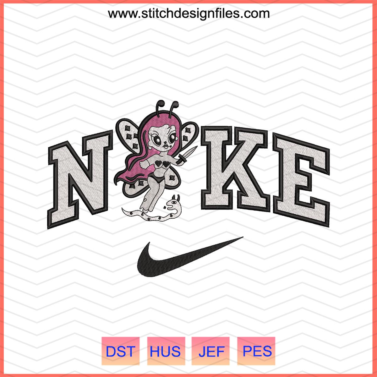 Nike Hello Kitty Flower Embroidery File