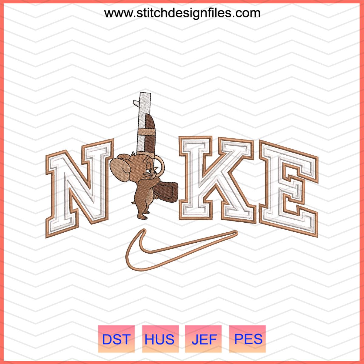 Nike Jerry with Gun Embroidery Design