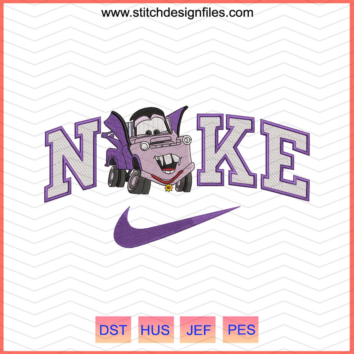 Nike Lightning McQueen Halloween Embroidery Design
