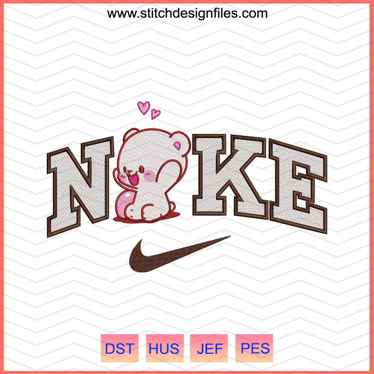 Nike Mocha Bear Embroidery Design