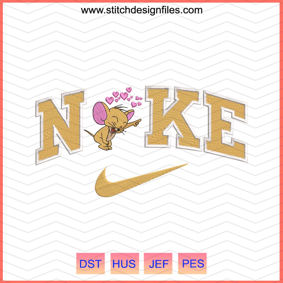 Nike Tom Heart Embroidery Design