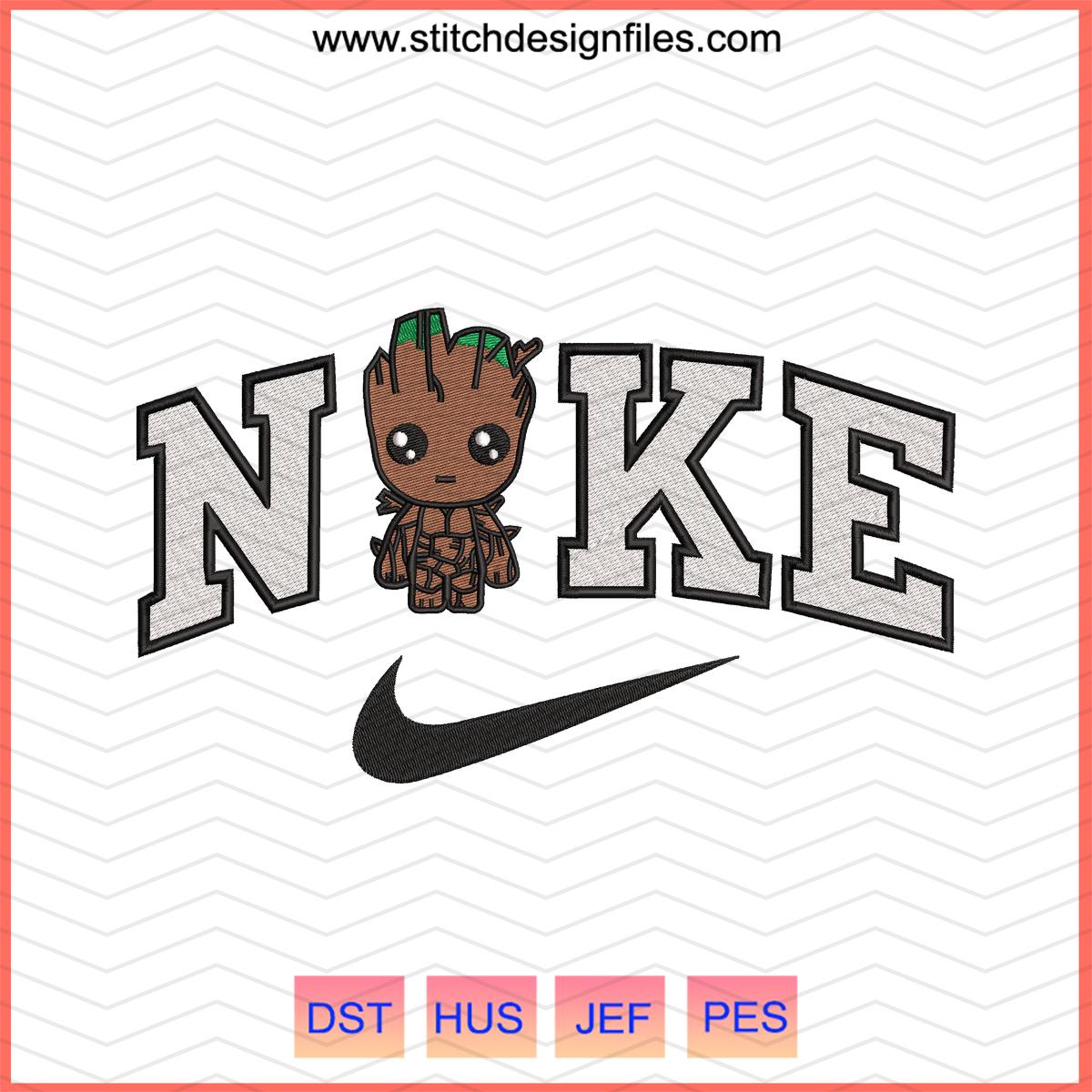 Nike x Baby Groot Embroidery Design