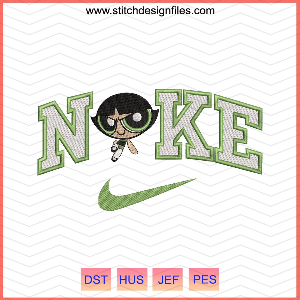 Nike x Buttercup Powerpuff Girls Embroidery Design