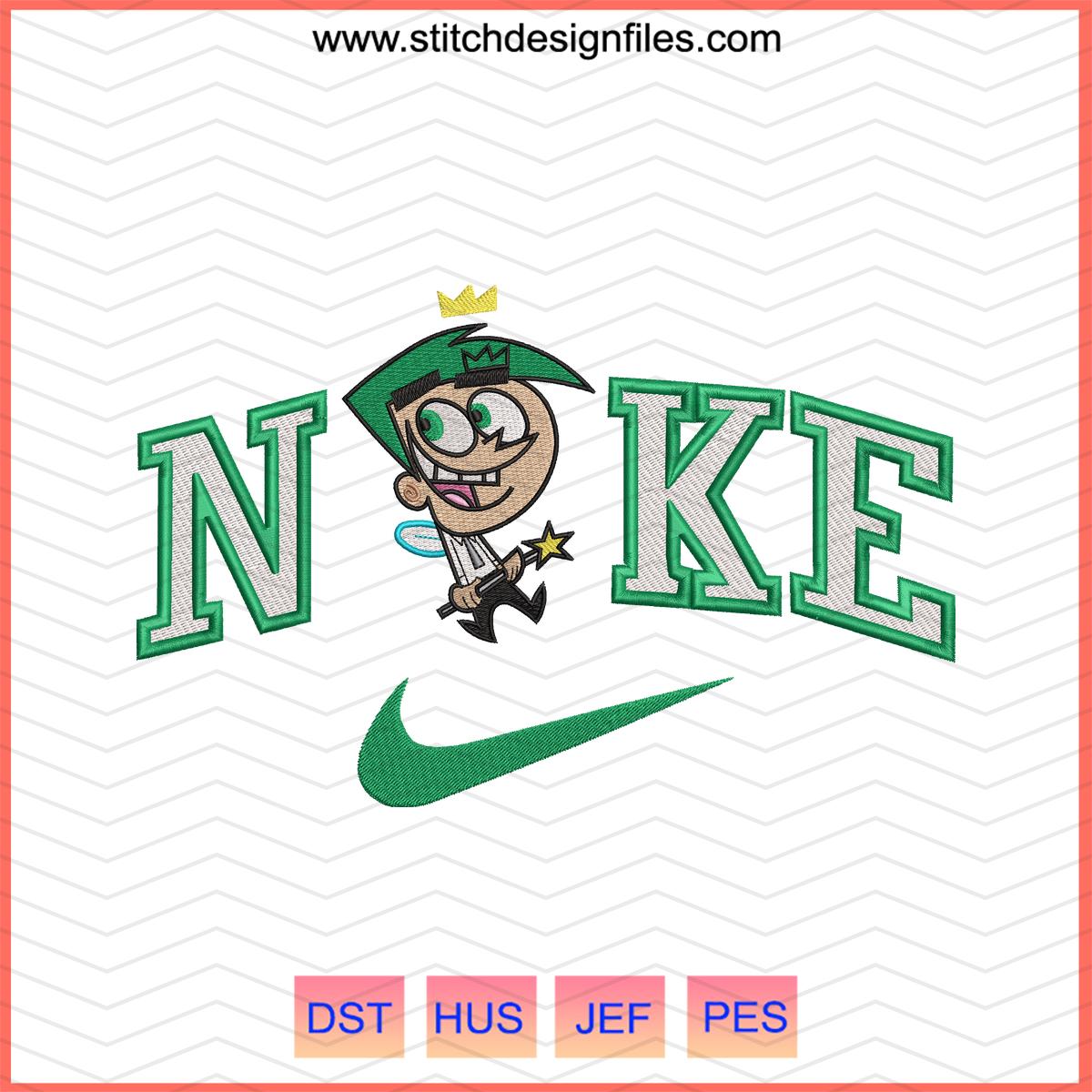 Nike x Cosmo Fairly OddParents Embroidery Design