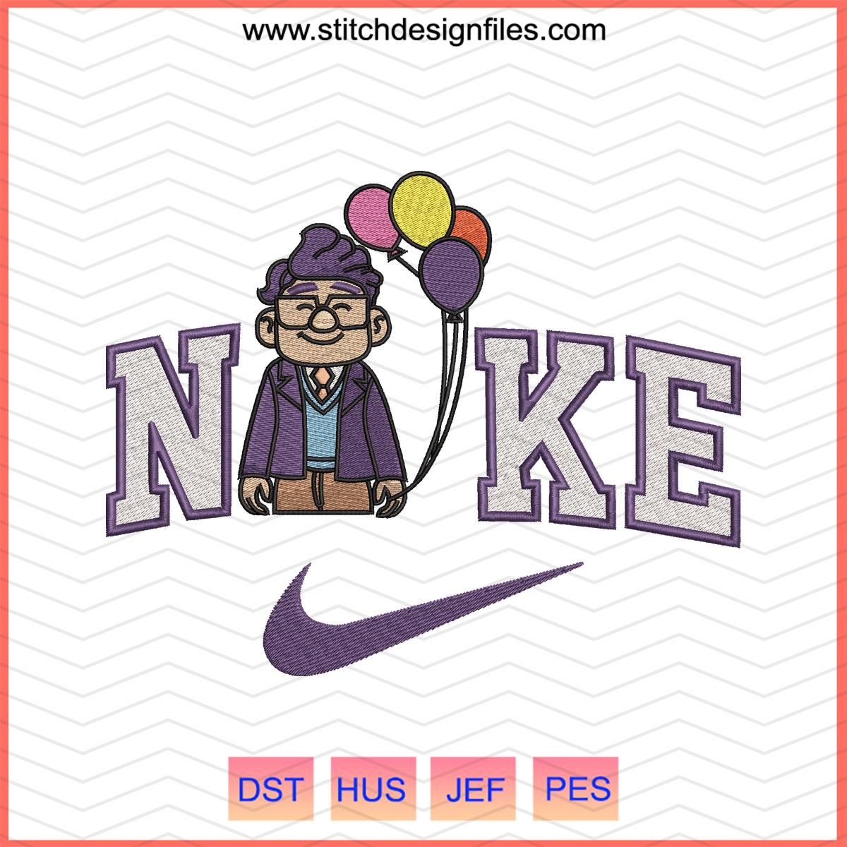 Nike x Ellie Embroidery Design with Balloons