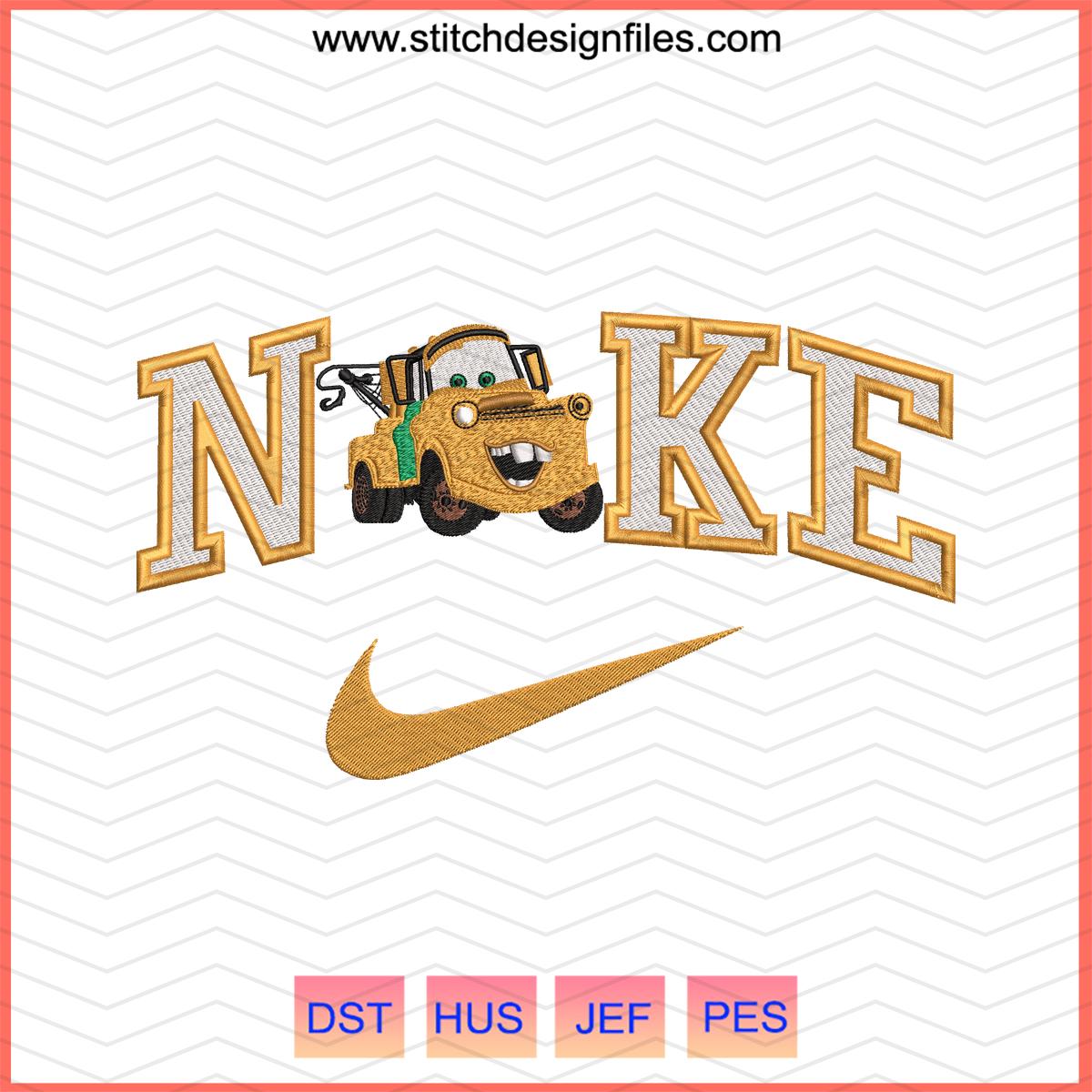 Nike x Lightning McQueen Embroidery Design
