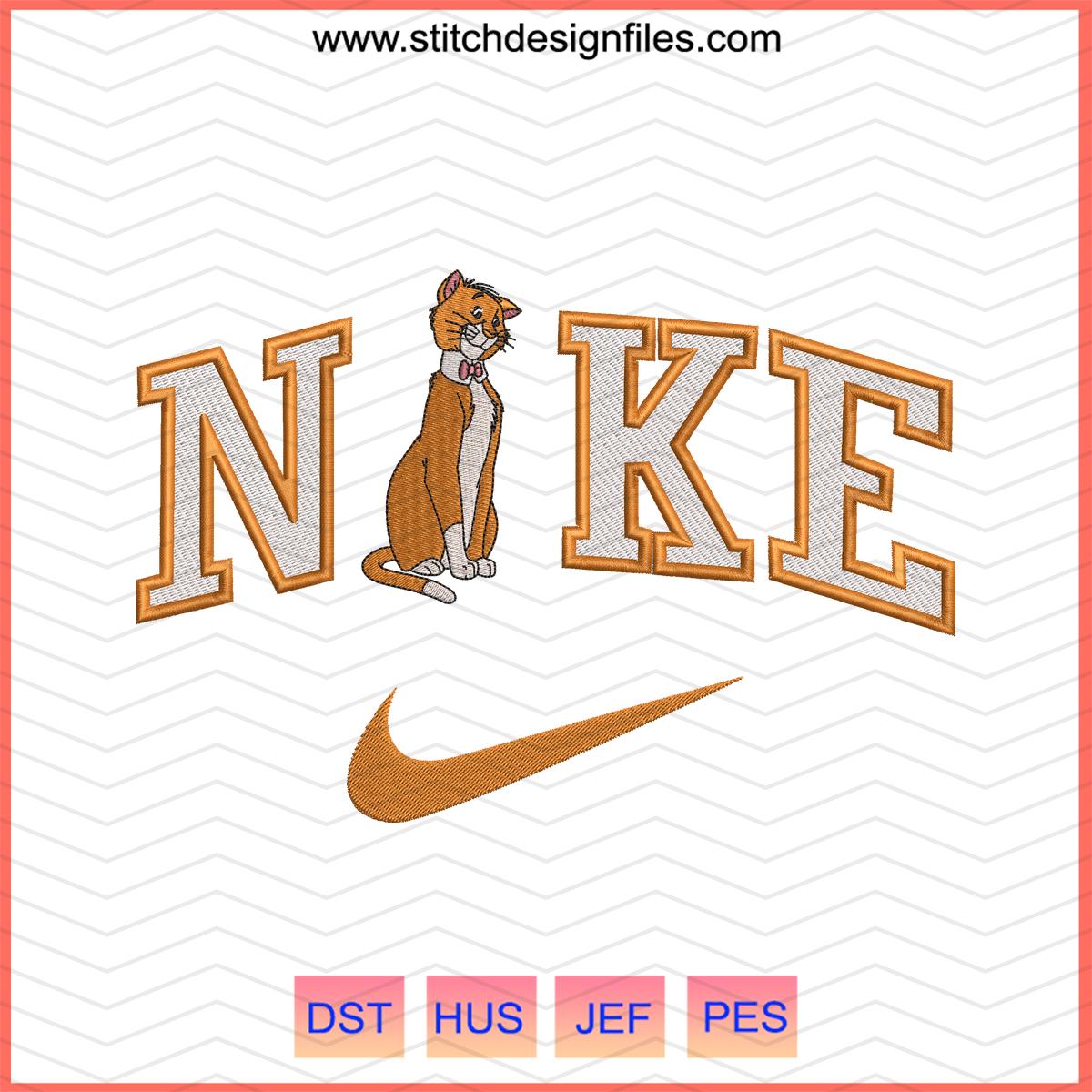 Nike x Toulouse Cat Embroidery Design