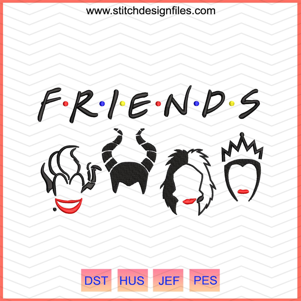 Scary Girl Friends Machine Embroidery Design – DST PES JEF