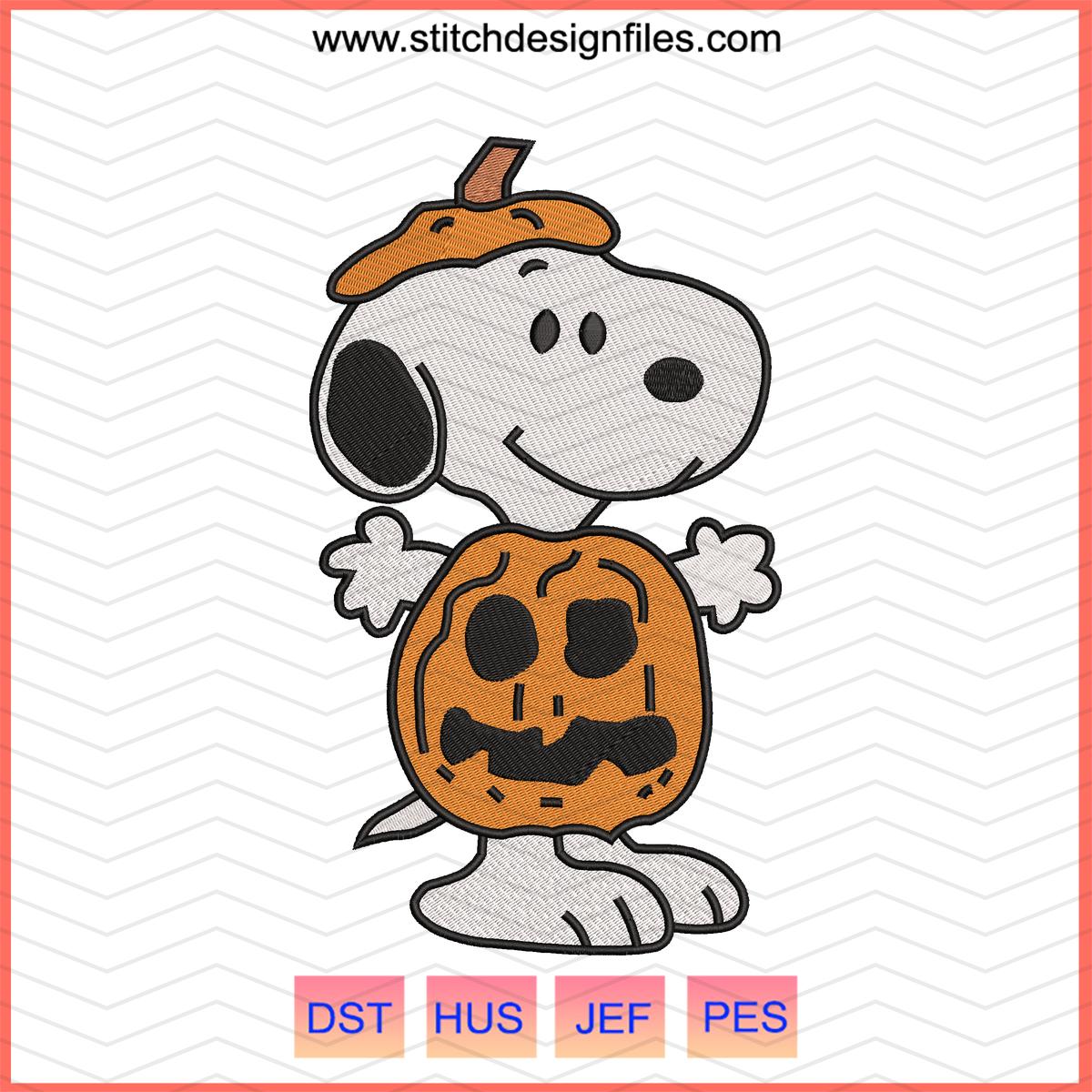 Snoopy Pumpkin Halloween Embroidery File - snoopy pumpkin halloween embroidery file