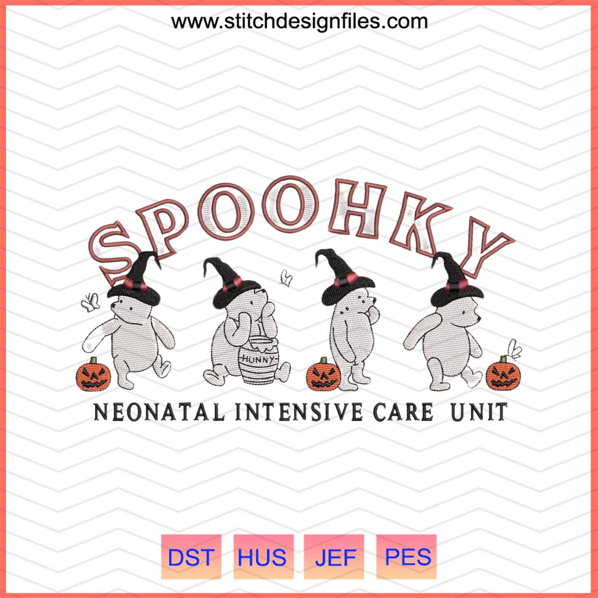 Spoohky Pooh Pumpkin Embroidery File