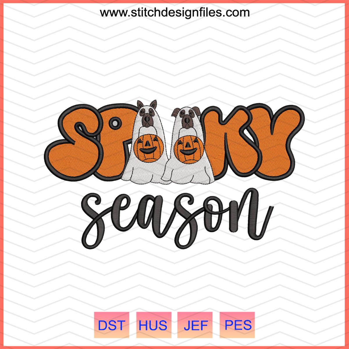 Spooky Season Dog Embroidery File