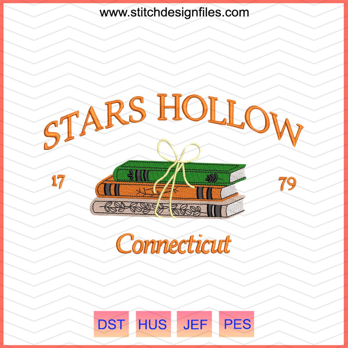 Stars Hollow Books Embroidery File
