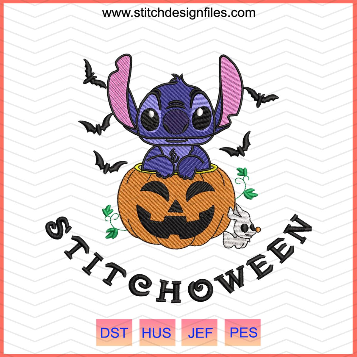 Stitch Hoween Halloween Embroidery Design