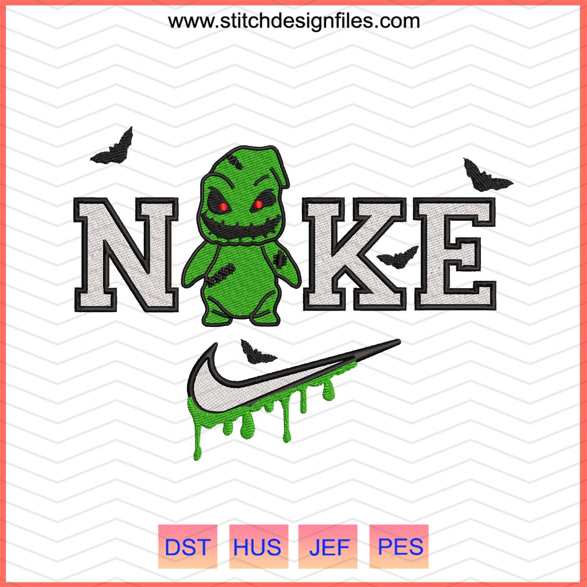 Swoosh Ghost Pumpkin Embroidery Design