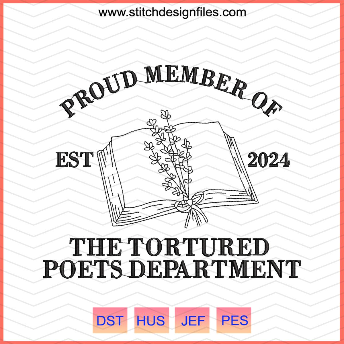 Tortured Poets v2 Machine Embroidery File - tortured poets v2 machine embroidery file