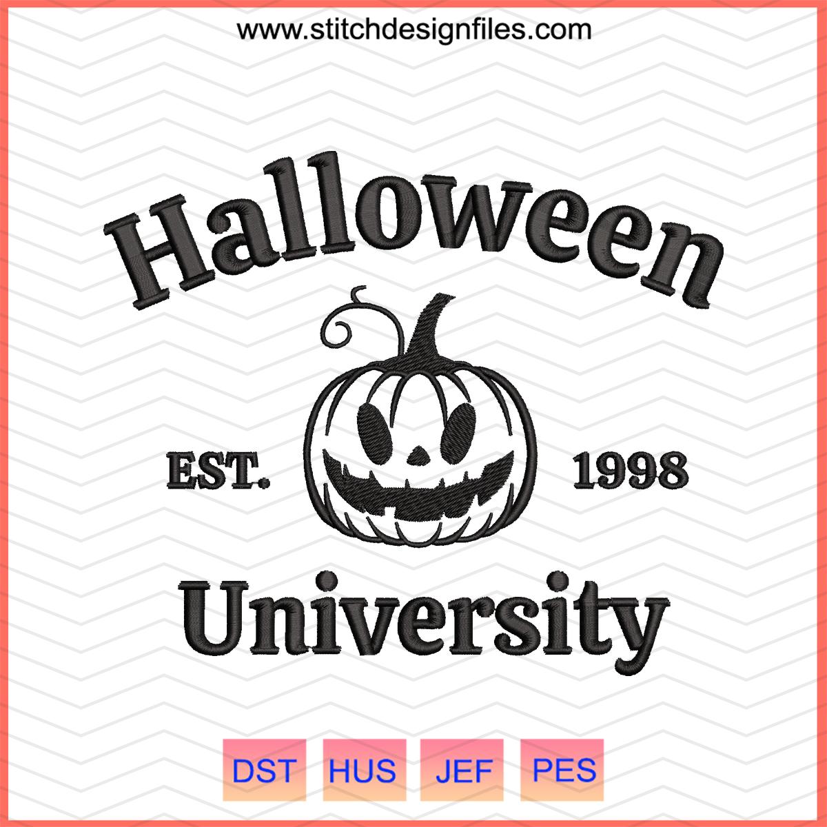 University x Halloween Embroidery Design