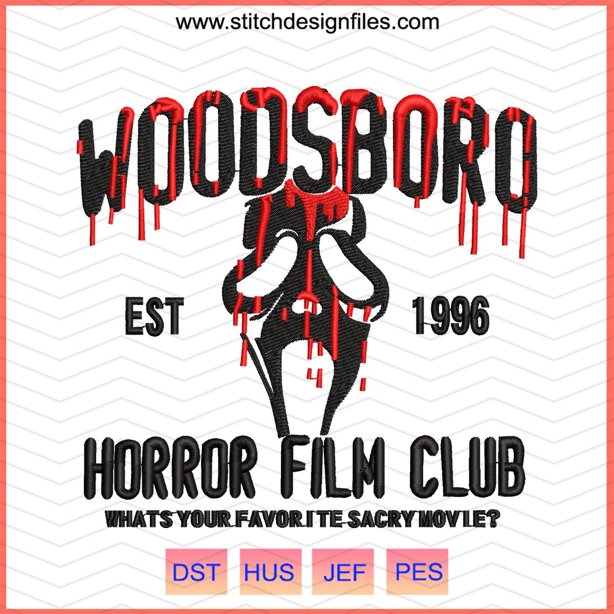 Woodsboro Horror Film Club Embroidery Design - woodsboro horror film club embroidery design 1