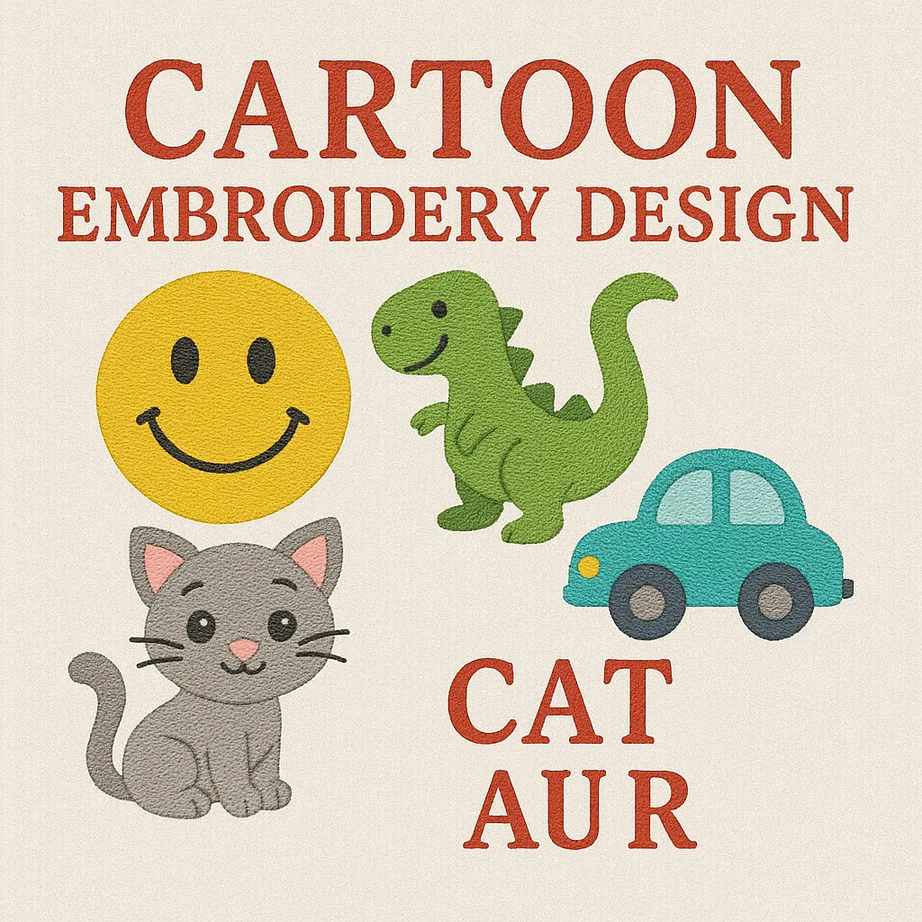Cartoon Embroidery Design Designs